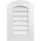 Ekena Millwork Arch Top Surface Mount PVC Gable Vent: Functional, w/ 3-1/2"W x 1"P Standard Frame, 16"W x 24"H GVPAR16X2401SF - alternate 1